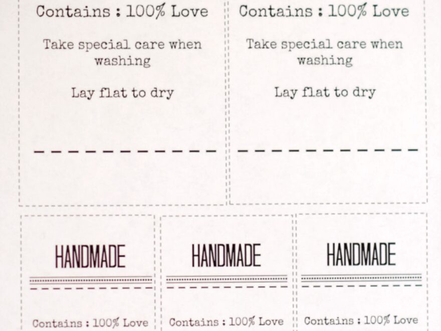Gift Labels And Tags For Handmade Items Mama In A Stitch