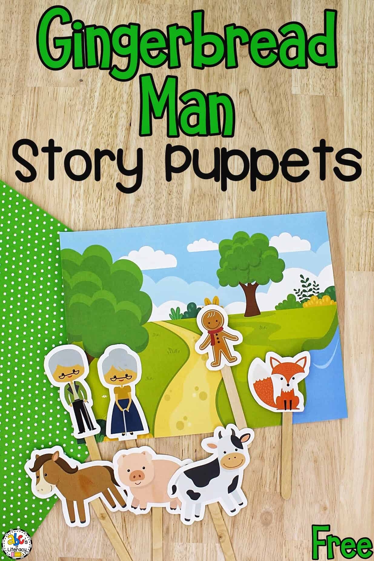 Gingerbread Man Stick Puppets