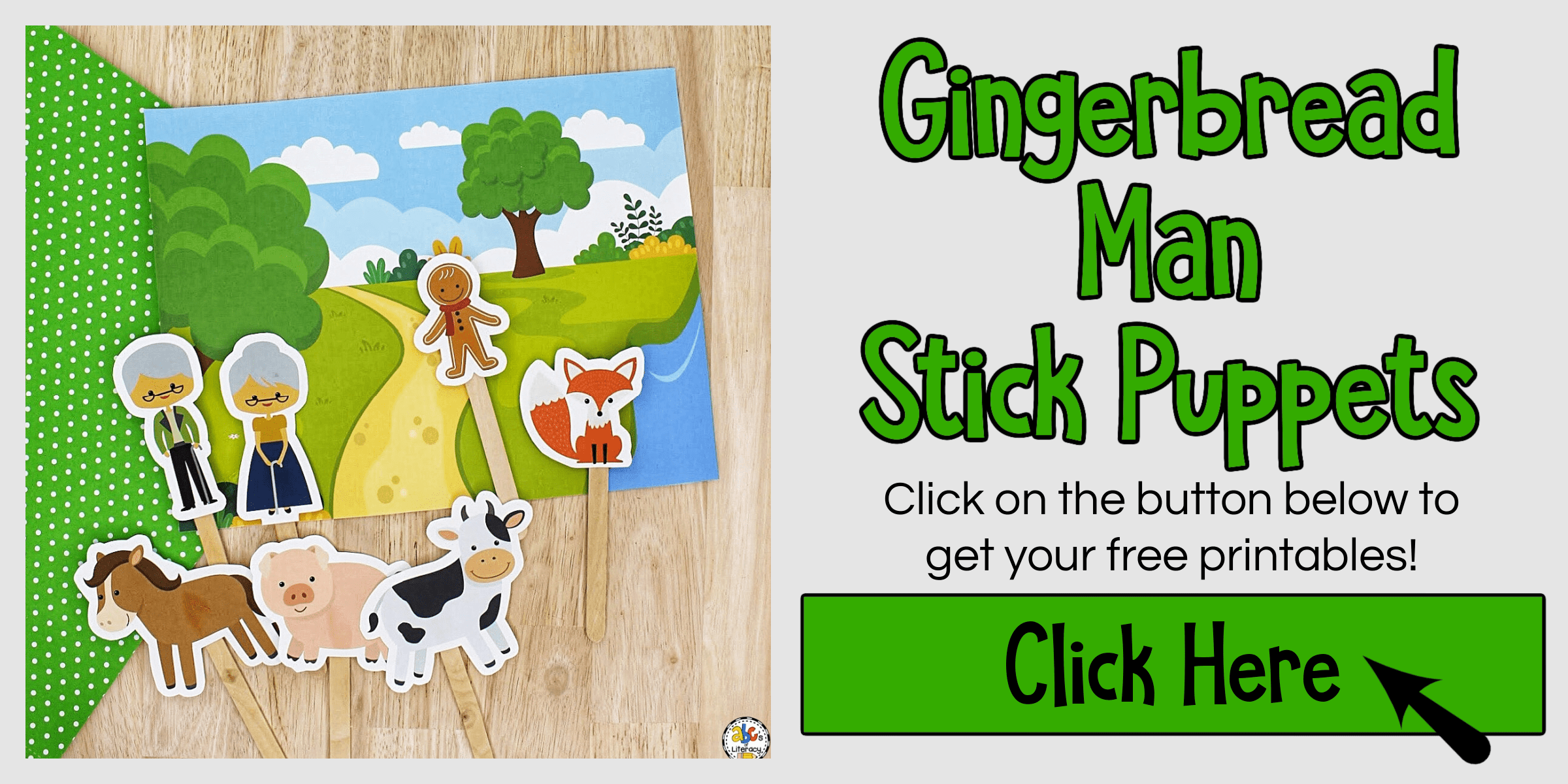 Gingerbread Man Stick Puppets