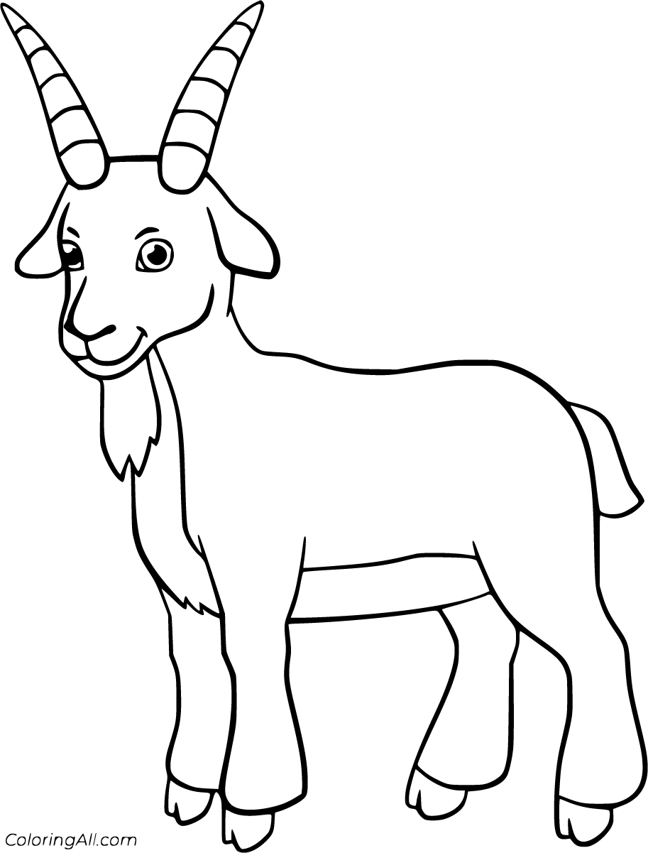 Goat Coloring Pages 73 Free Printables ColoringAll