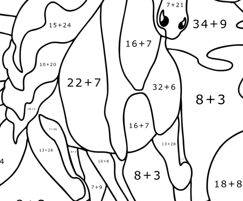 Graceful Horse Color By Number Download Print Now