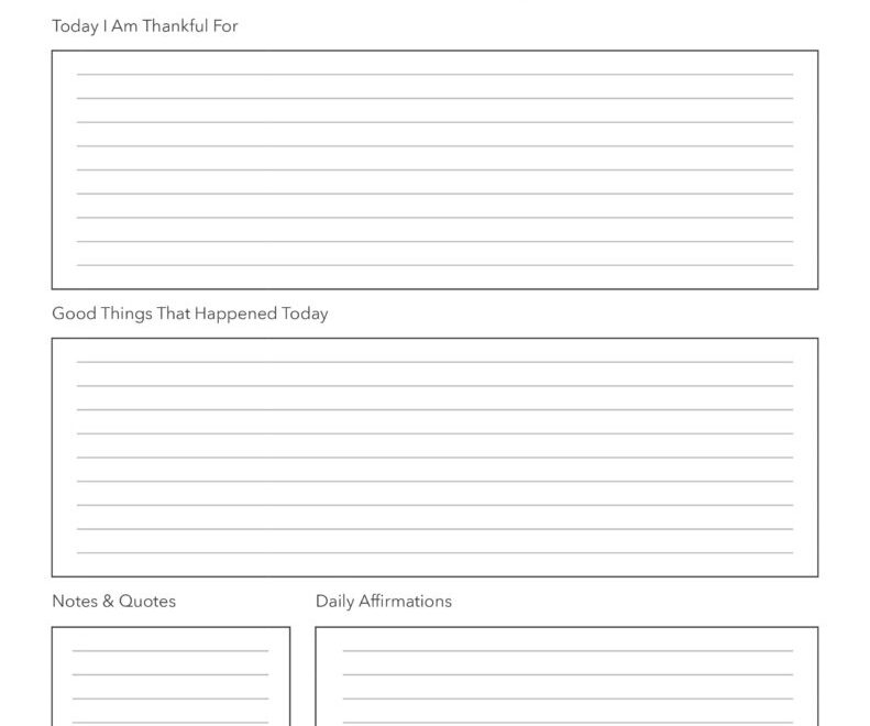Gratitude Journal Templates 18 FREE Printables Printabulls