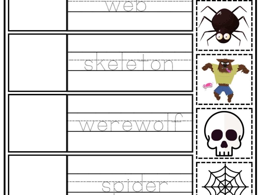 Group 1 Halloween Cut And Paste Worksheet For Kids Free PDF Download Ezpzlearn