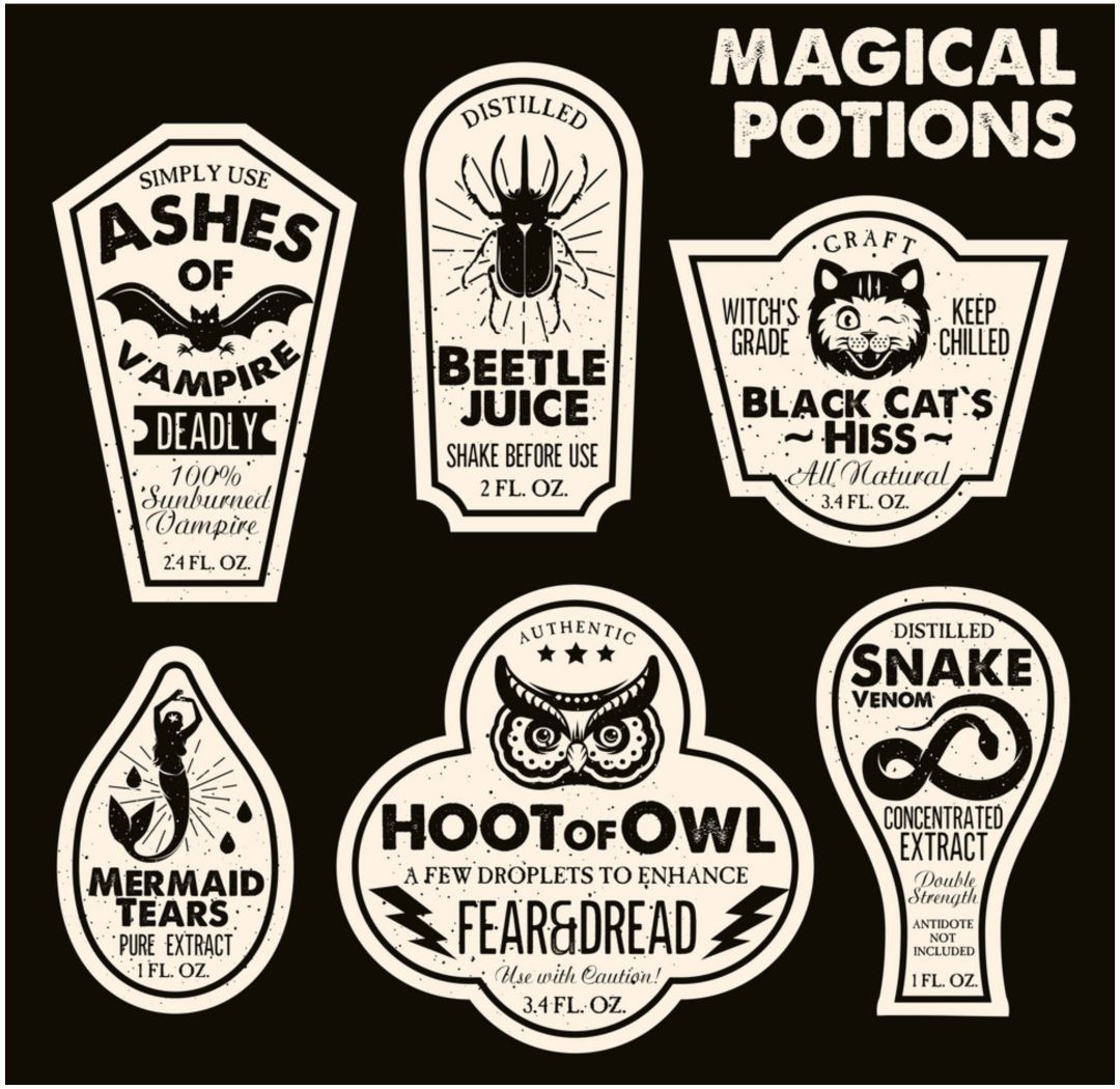 Halloween Potion Labels 15 Free PDF Printables Printablee