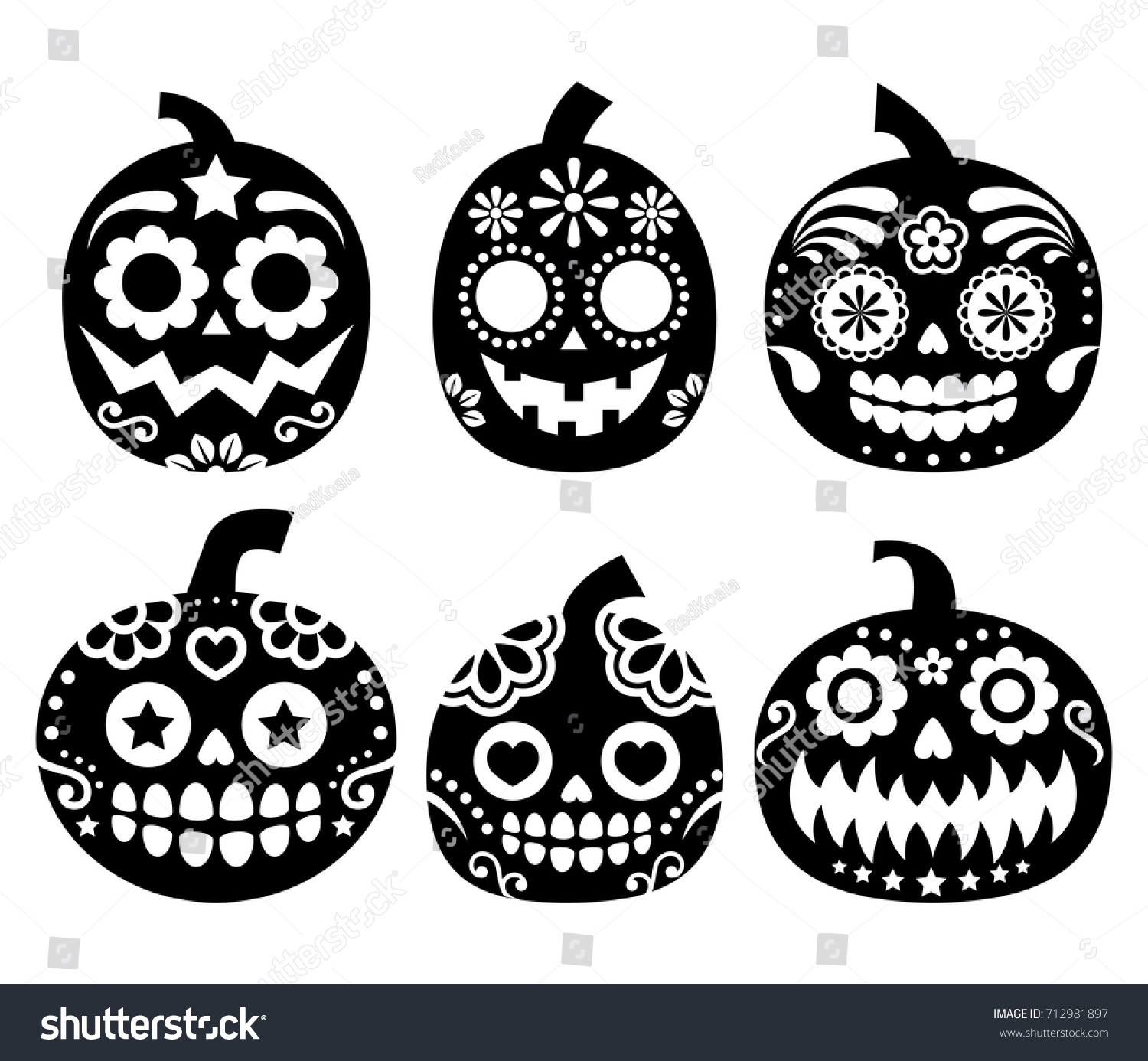 Day Of The Dead Pumpkin Stencil Printable
