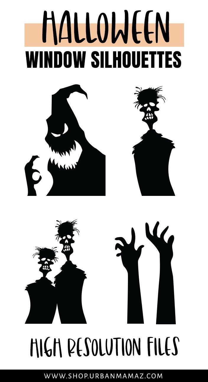 Halloween Window Silhouettes