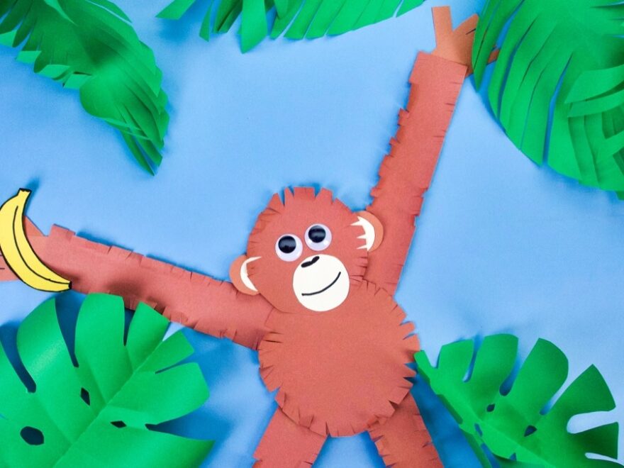 Hanging Around Monkey Craft Super Simple