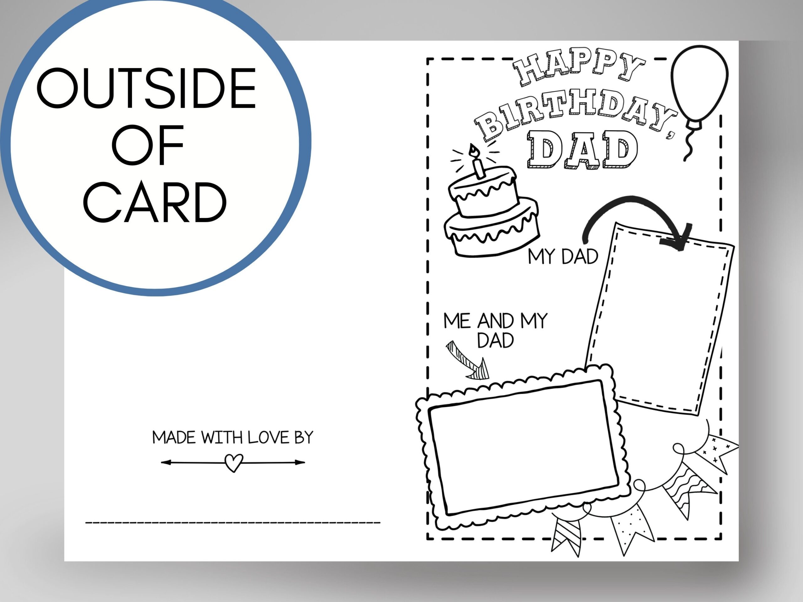 Happy Birthday Card For Dad Printable Coloring Page Father Birthday Gift All About My Daddy Fill In The Blank Template DIY Gift For Dad Etsy UK