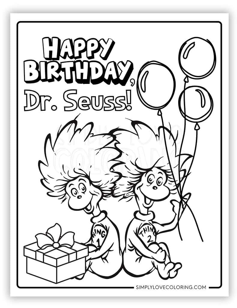 Printable Dr Seuss Coloring Pages