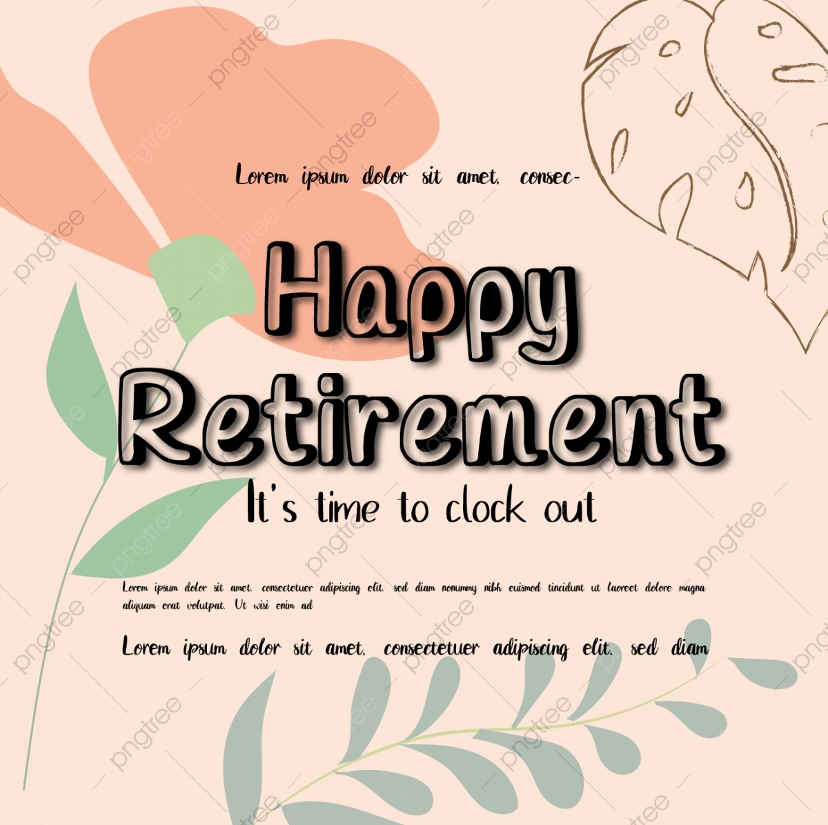 Happy Retirement Card Template Creative Background Template Download On Pngtree