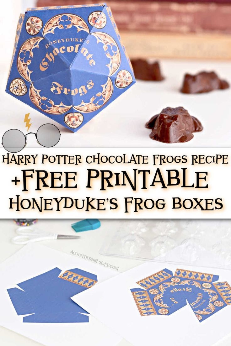 Chocolate Frog Label Free Printable