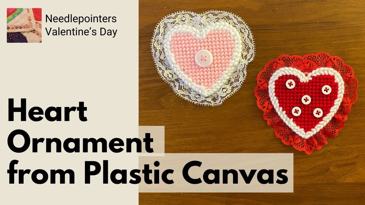 Heart Ornament Perfect For Valentine s Day With Plastic Canvas YouTube