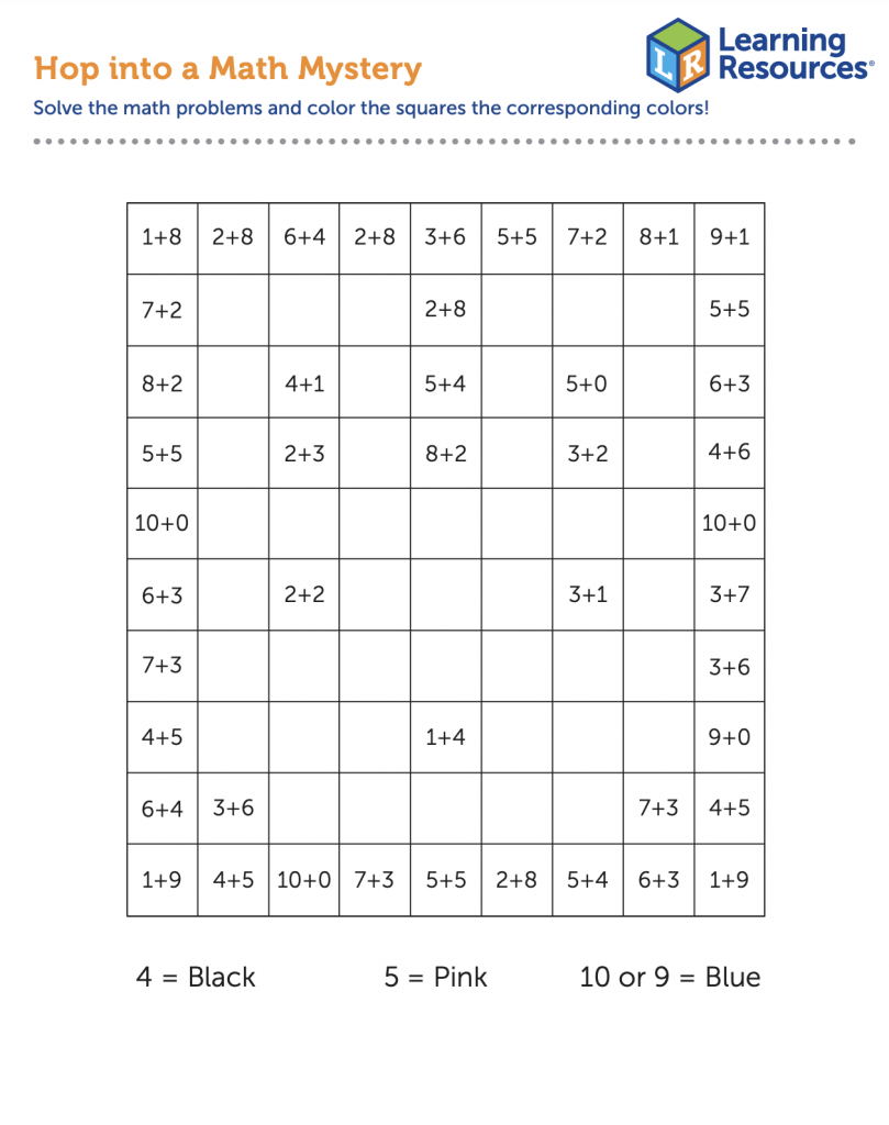 Hop Into A Math Mystery Game Learning Resources
