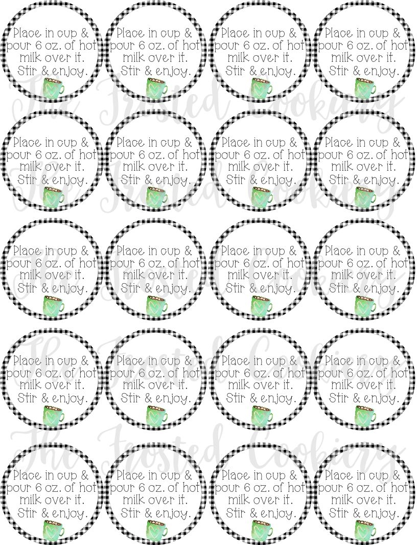 Hot Chocolate Bomb Instructions Printable