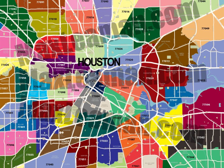 Houston Zip Code Map Free Zip Code Map Houston Zip Code Map