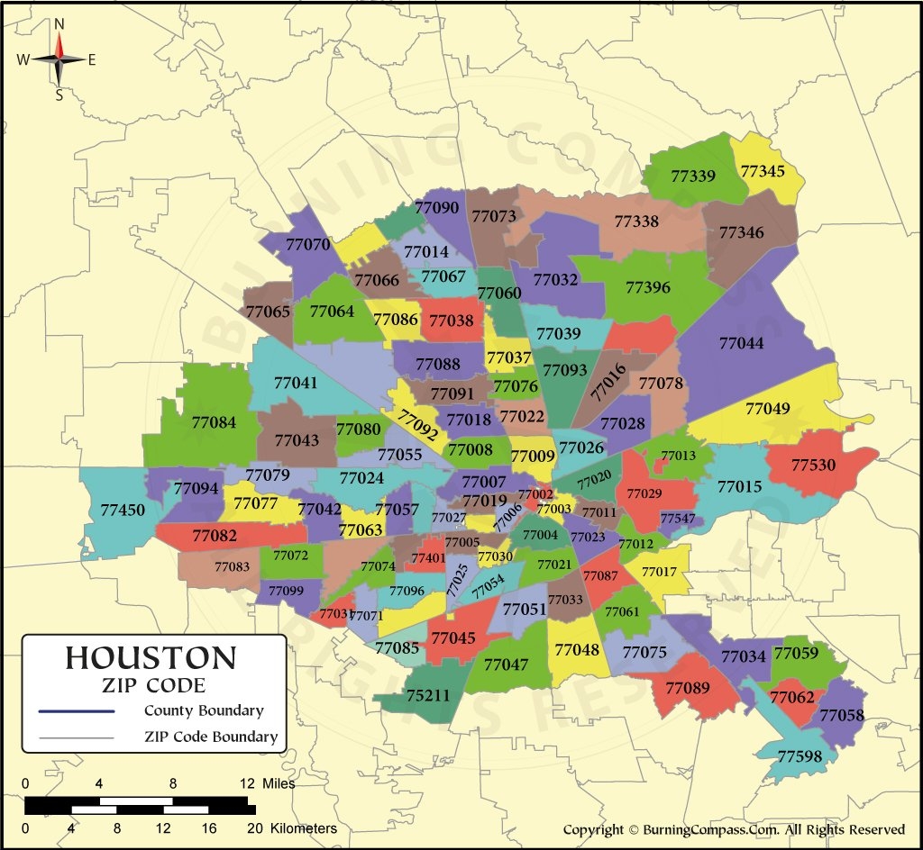 Houston Zip Code Map