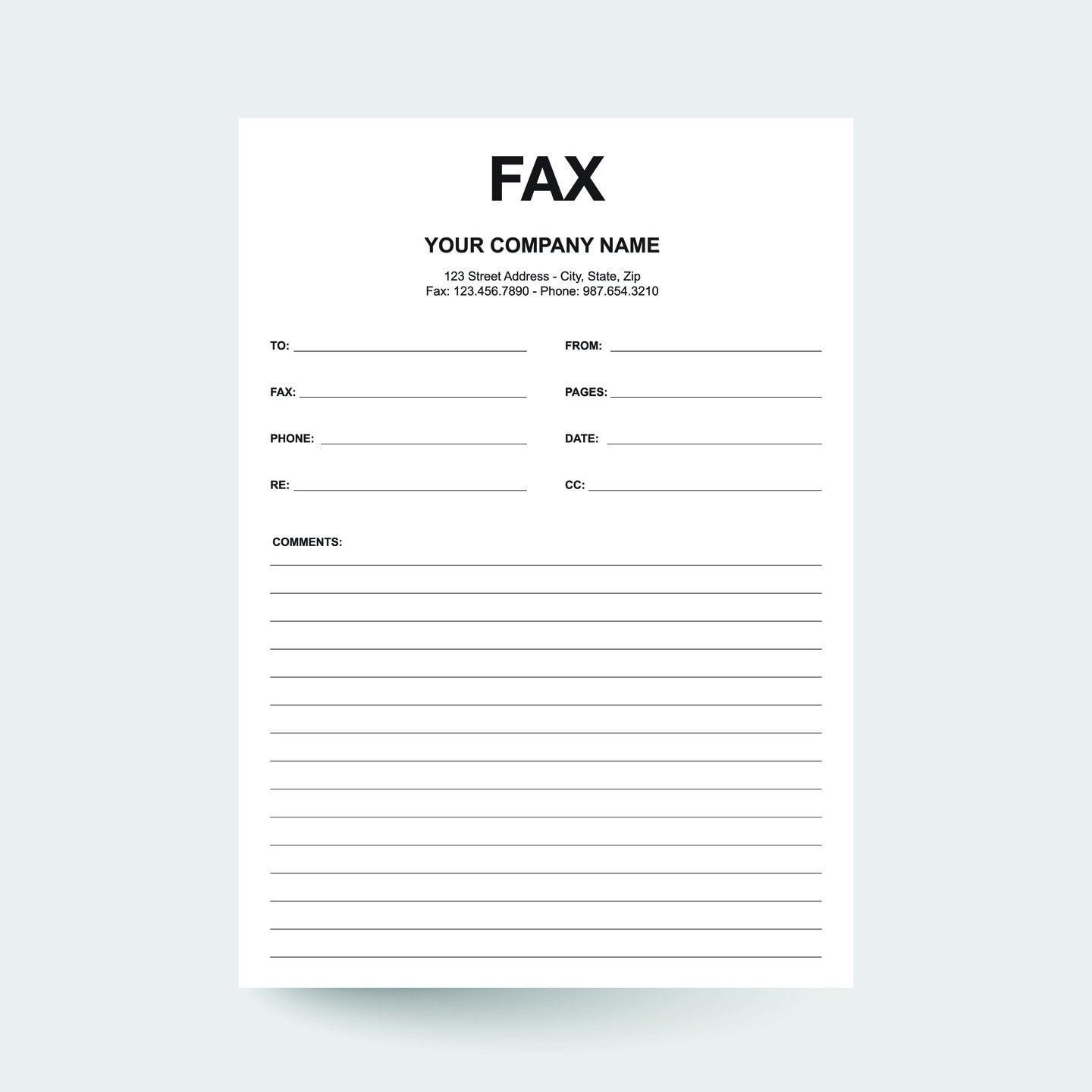 Free Fax Cover Sheet Printable