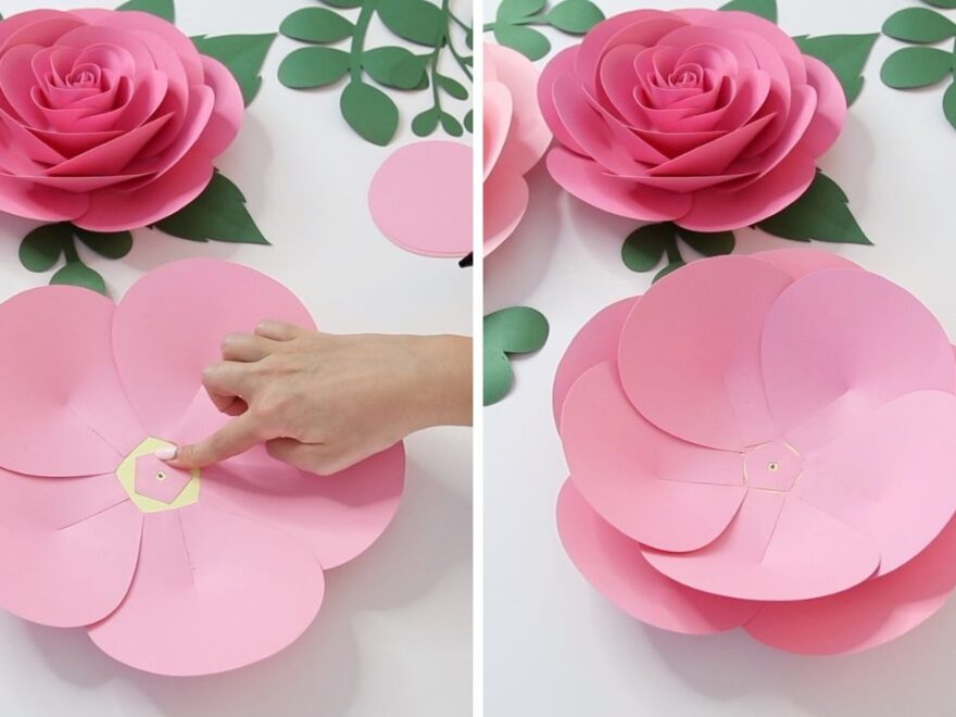 How To Make Big Paper Roses Step By Step FREE Template FancyBloom