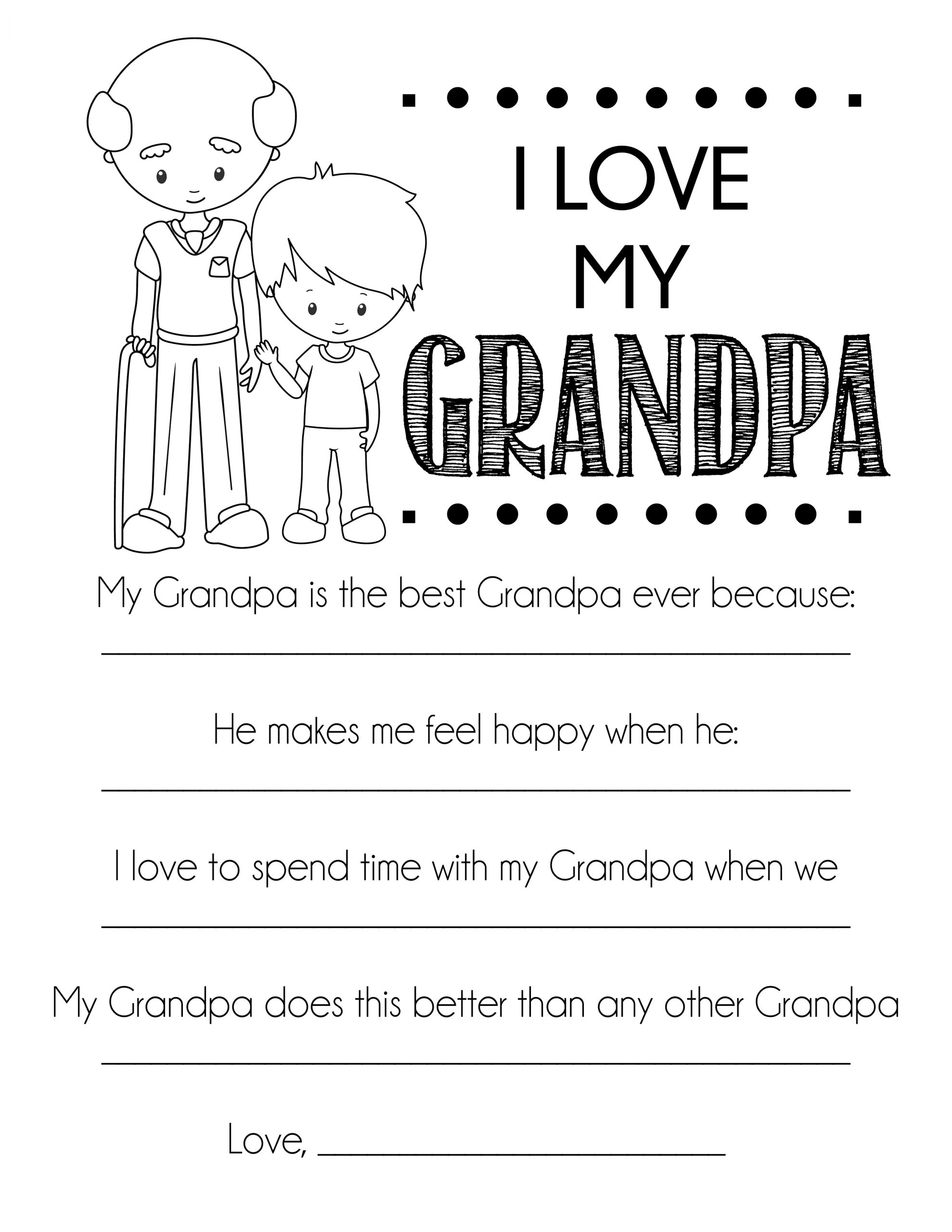 Printable Fathers Day Cards For Grandpa