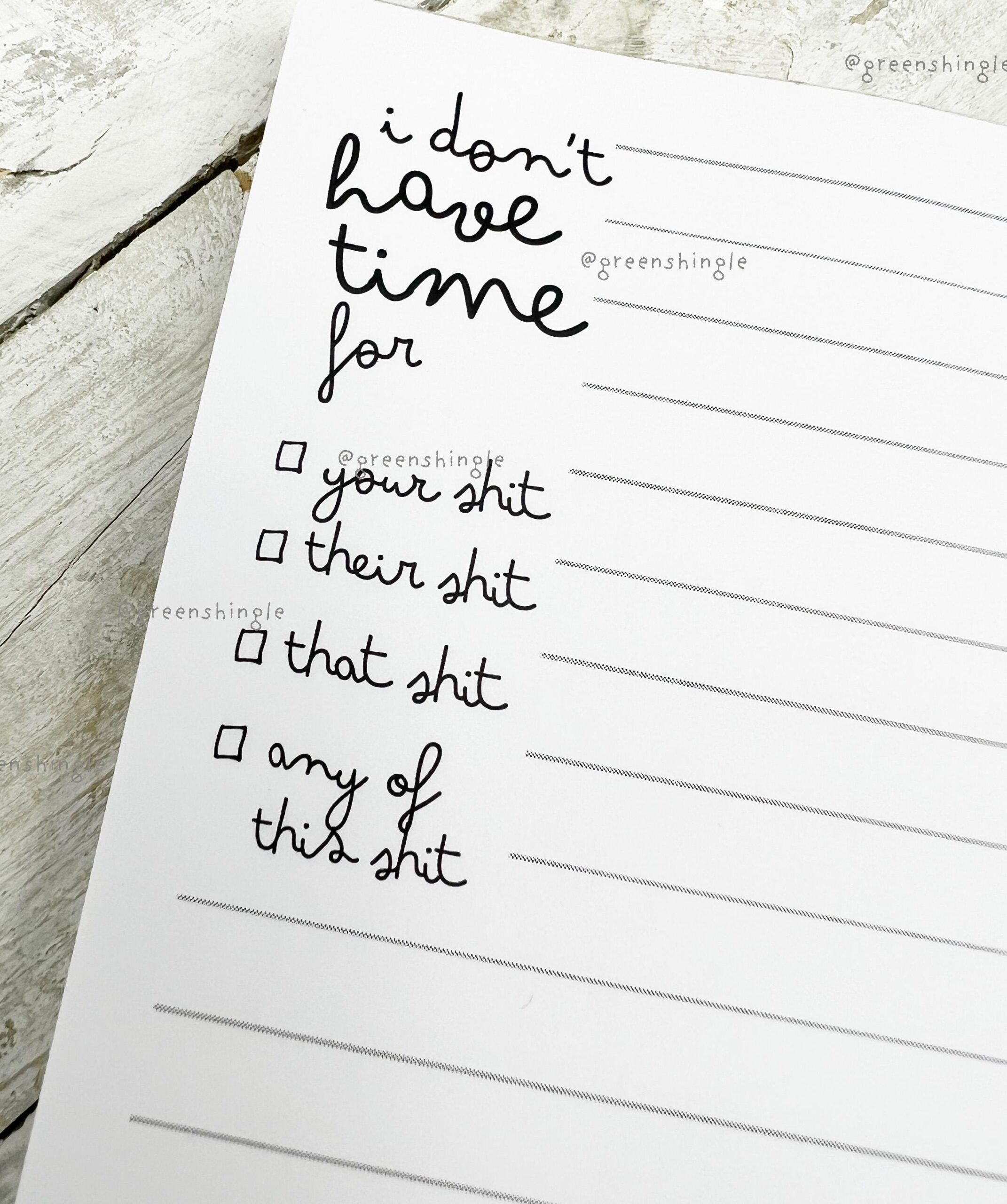 Swearing At Work Memo Printable