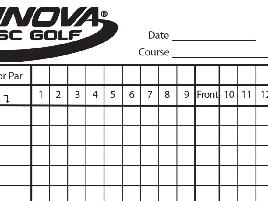 Innova Scorecard Innova Disc Golf