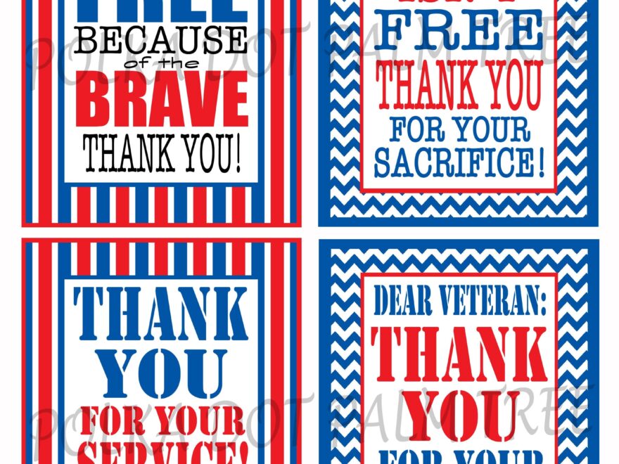 INSTANT DOWNLOAD Printable Veteran Military Patriotic Thank You Cards Notes Thank You For Your Service Home Of The Free Because Of The Brave Etsy de