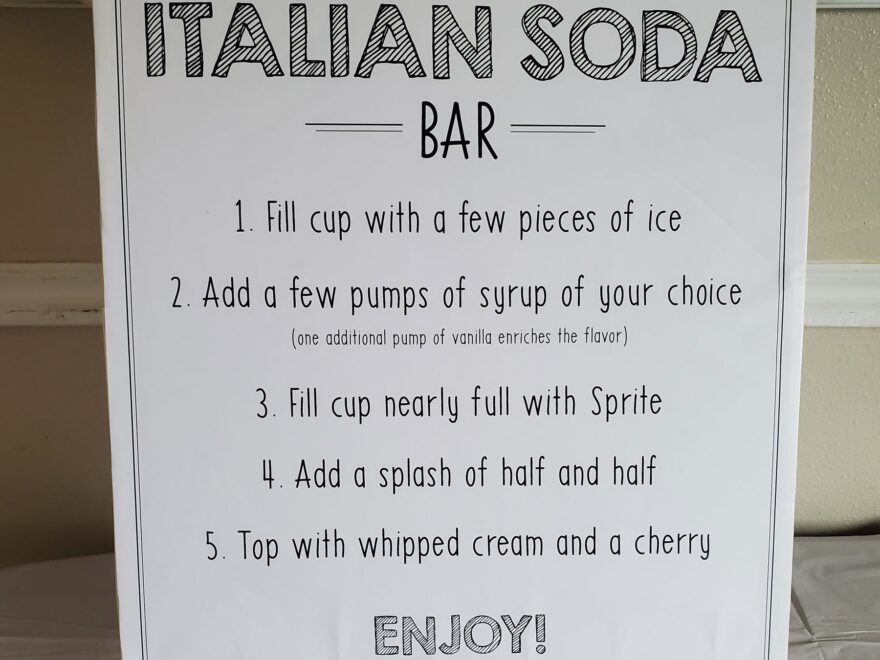 Italian Soda Bar Printable Instructions