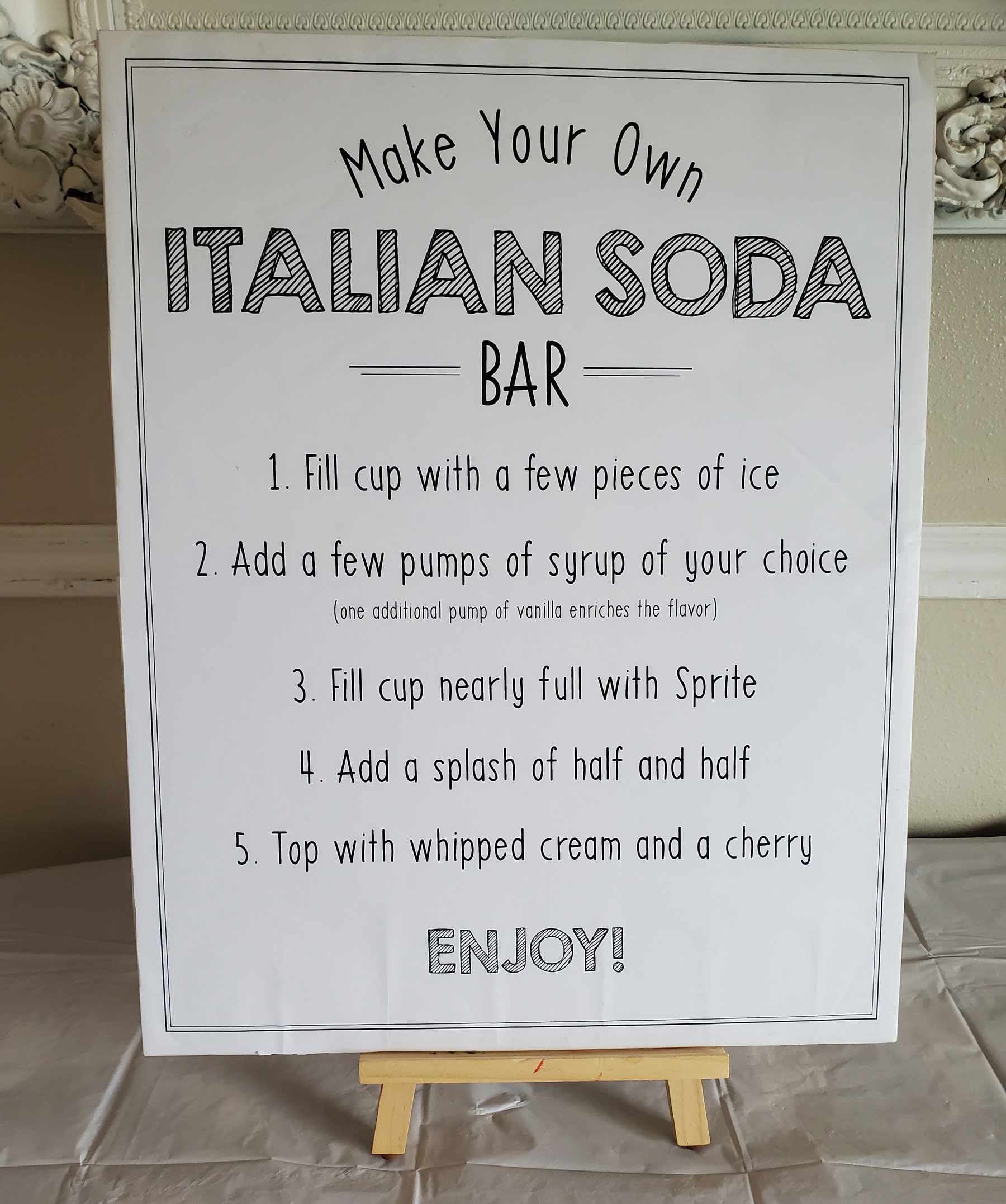 Italian Soda Bar Printable Instructions