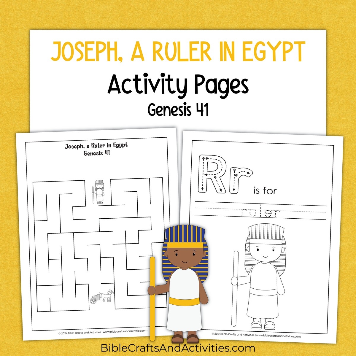 Joseph A Ruler In Egypt Activity Pages Bible Crafts Shop