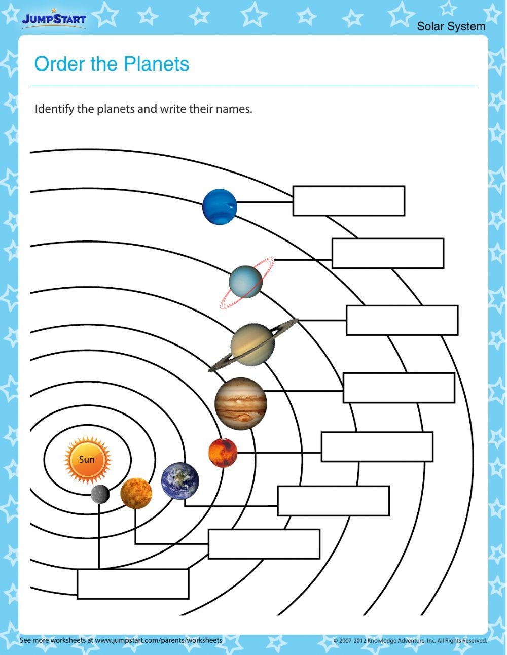 Label The Planets Of Our Solar System Online Exercise For Live Worksheets Library
