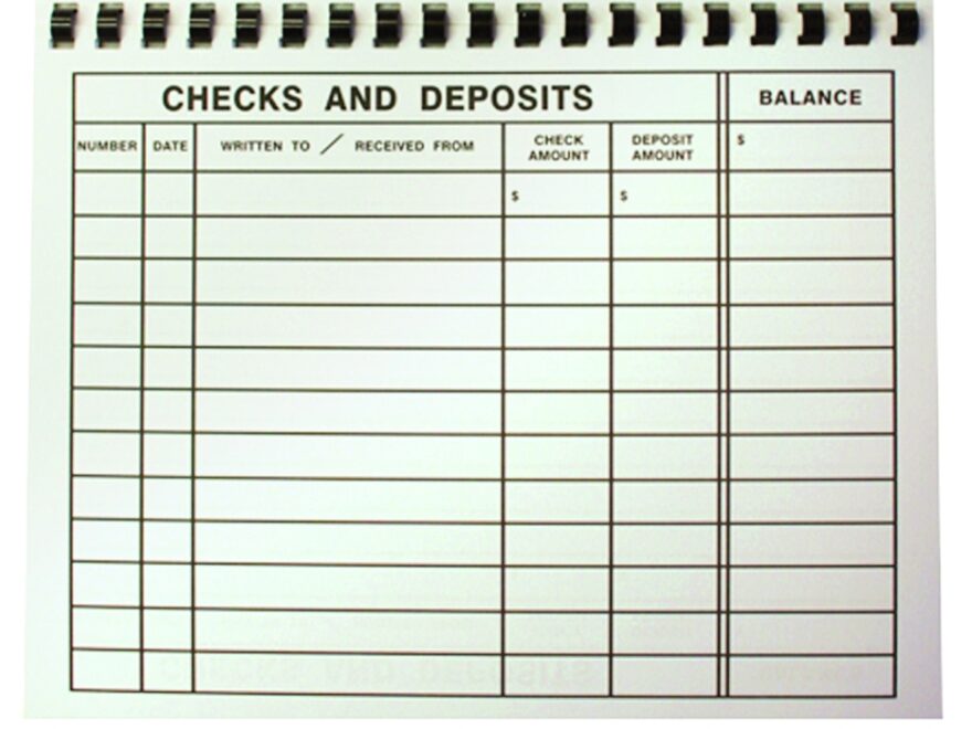 Large Print 8 X 11 Check Register Vision Forward