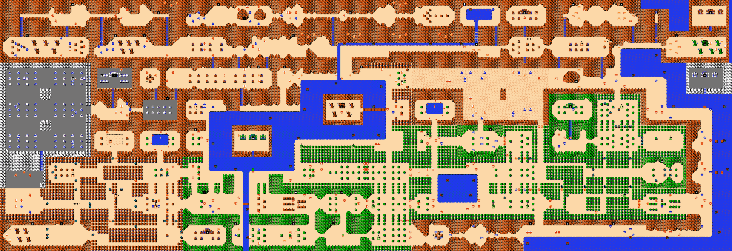 Legend Of Zelda Printable World Map Nes