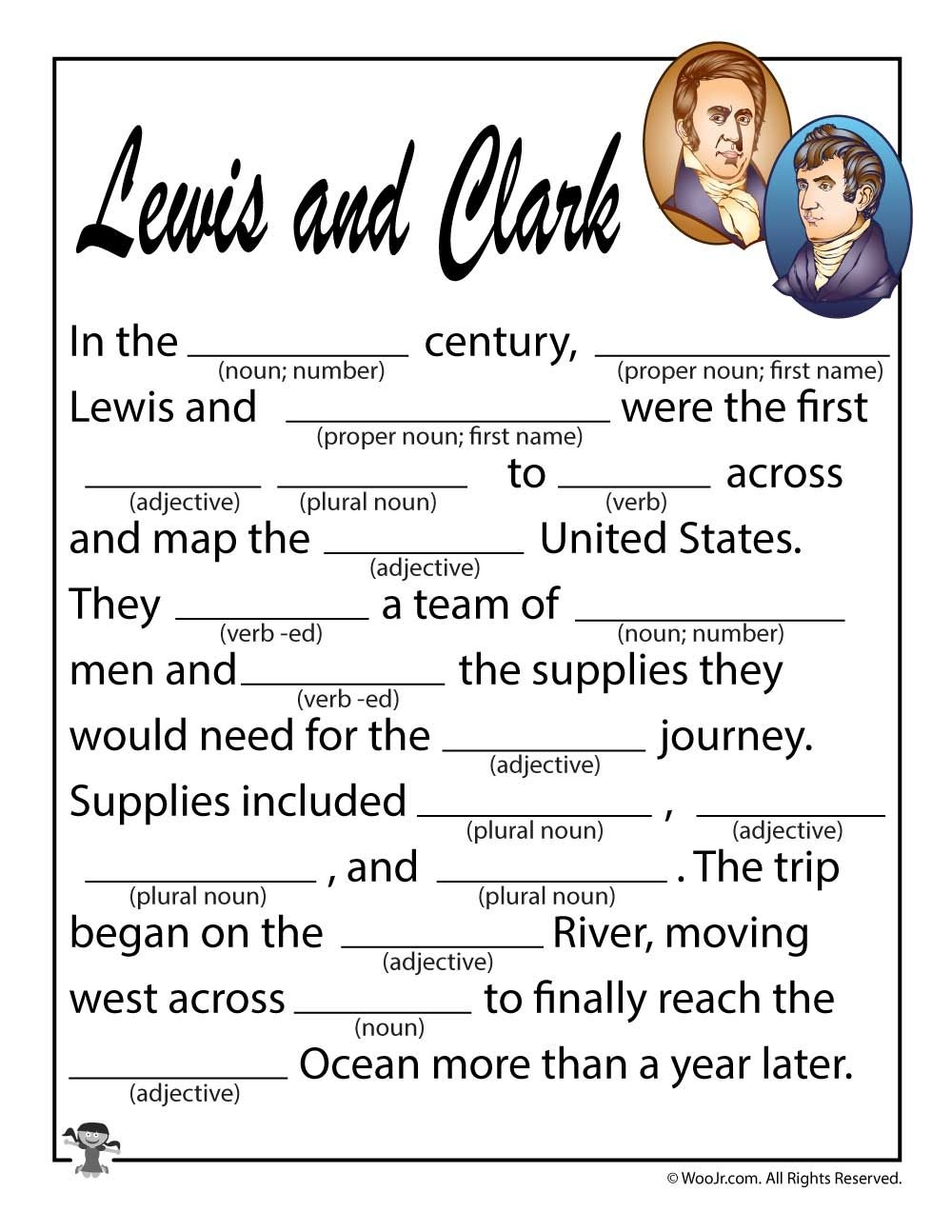 Lewis And Clark Ad Libs For Children Woo Jr Kids Activities Children s Publishing