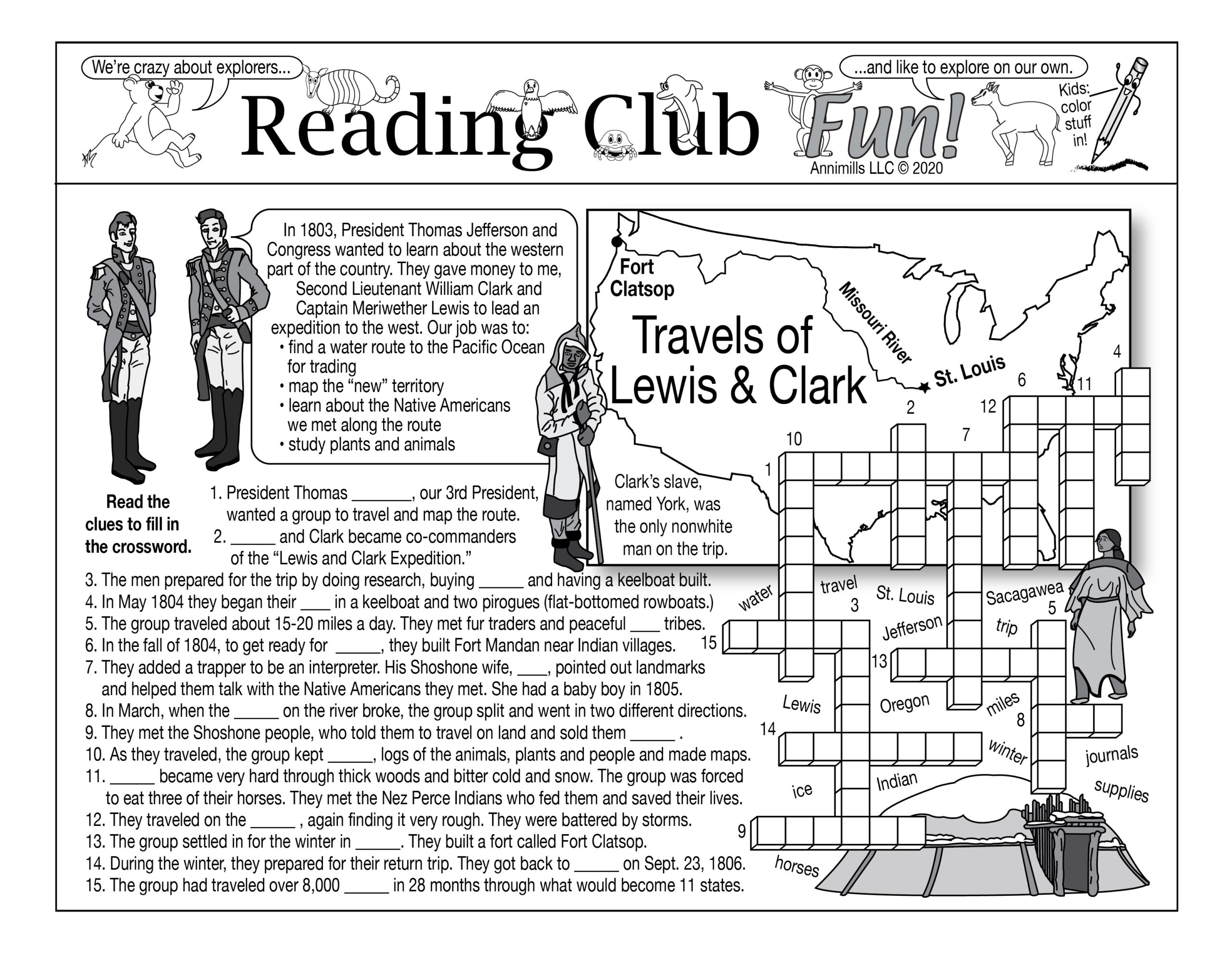 Lewis And Clark Printable Worksheets