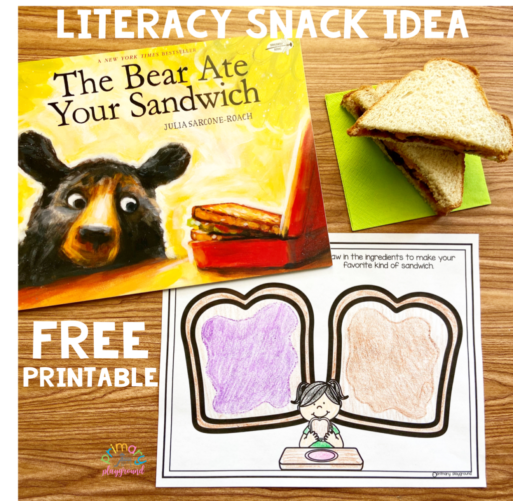 Literacy Snack Idea Bear And Sandwich Primary Playground