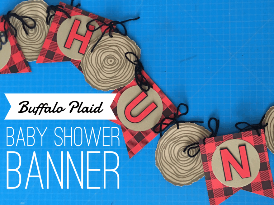 Little Miss Suzy Q Buffalo Plaid Baby Shower Banner How To Draw Your Own Wood Slices