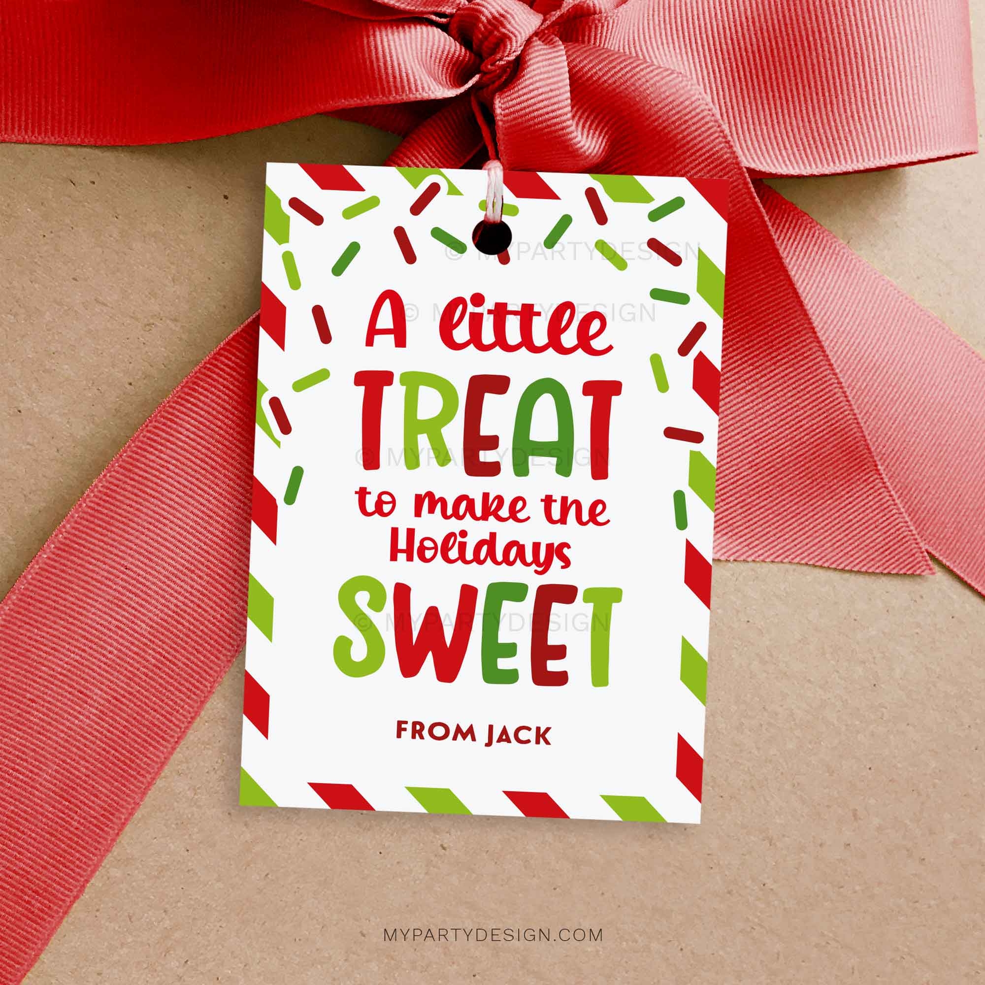 Simple Red Printable Gift Tags