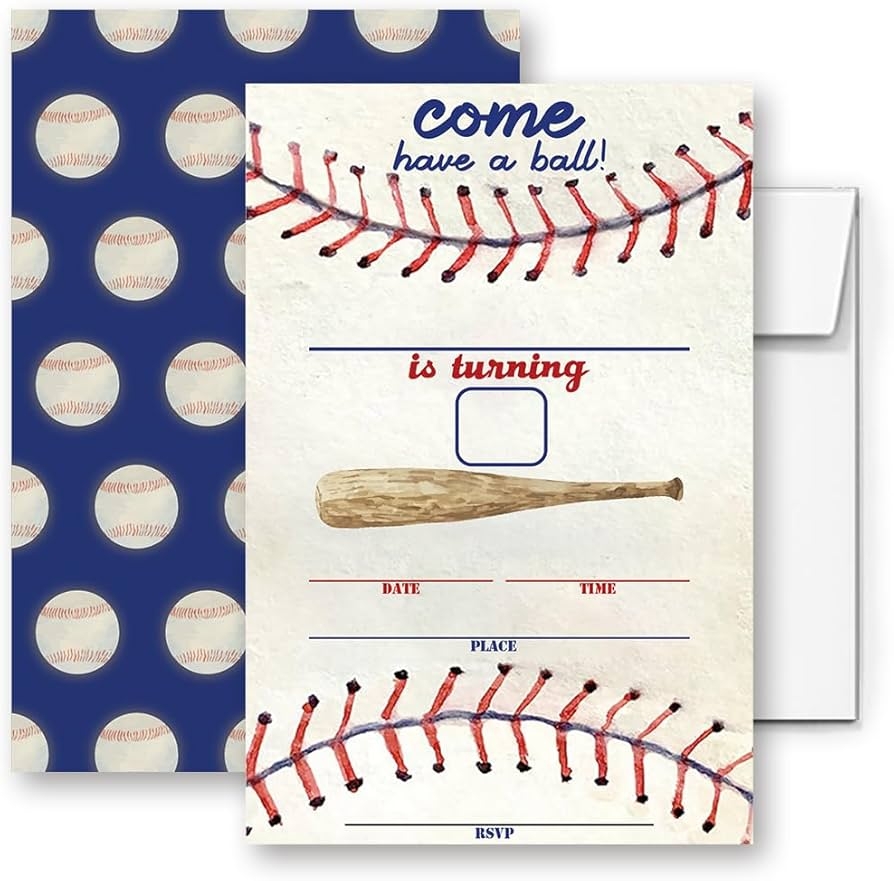 Free Printable Baseball Birthday Invitations