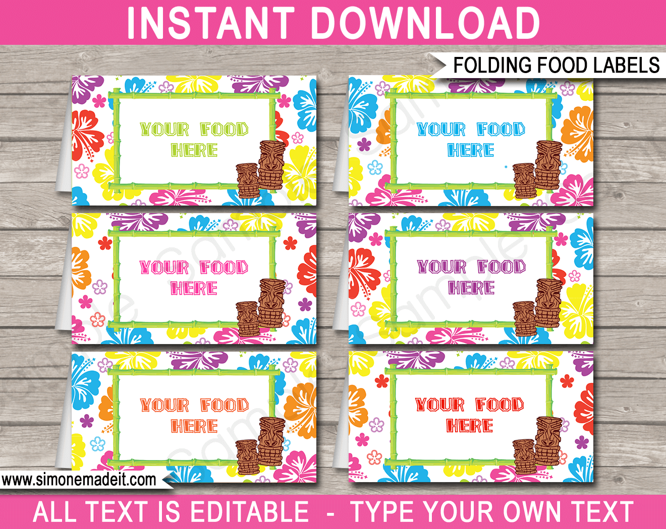 Free Printable Luau Party Decorations