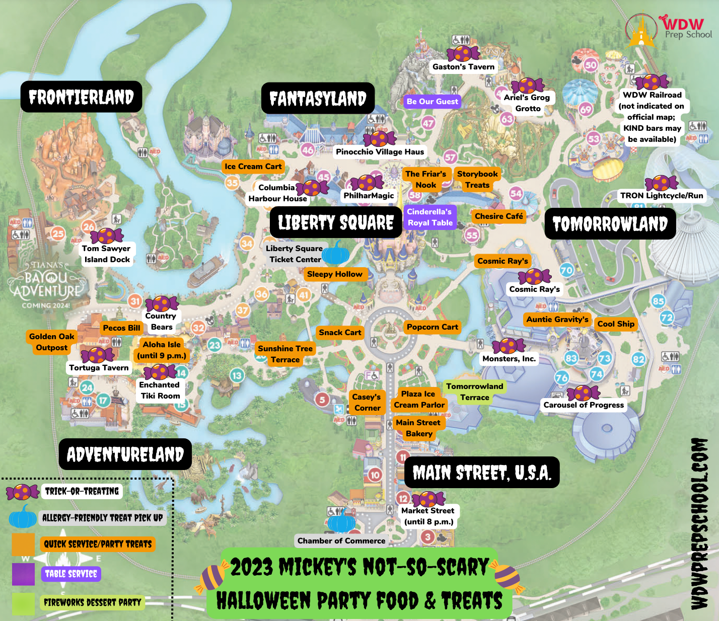 Magic Kingdom Printable Map 2025