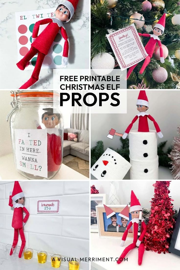 Make Your Elfing Easy With These Ideas Free Printable Props Holiday Activities Elf Kit