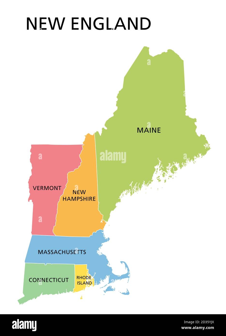 Map New England Hi res Stock Photography And Images Alamy