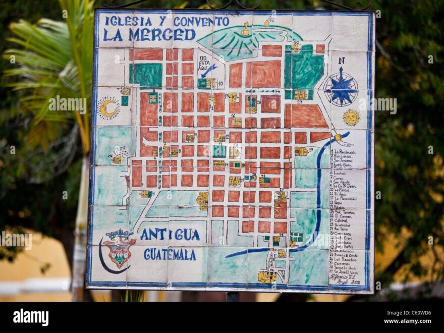 Map Of Antigua Guatemala Hi res Stock Photography And Images Alamy