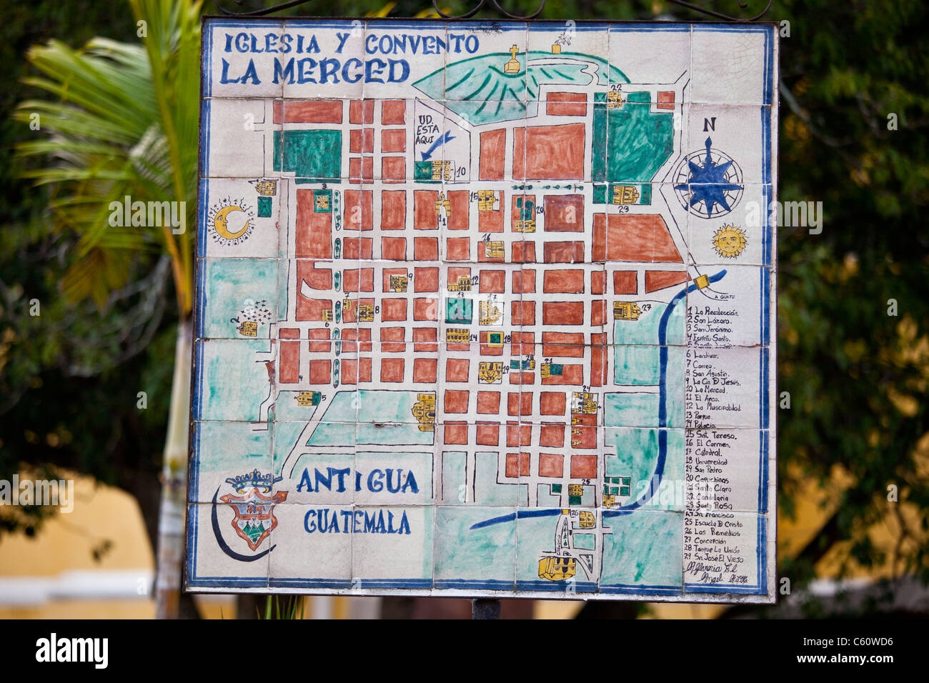 Map Of Antigua Guatemala Hi res Stock Photography And Images Alamy