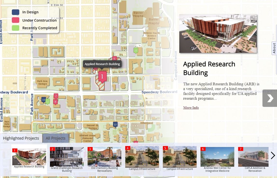 Maps UArizona Enterprise GIS