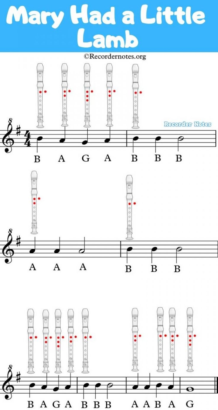  Mary Had A Little Lamb On Recorder Easy To Play 