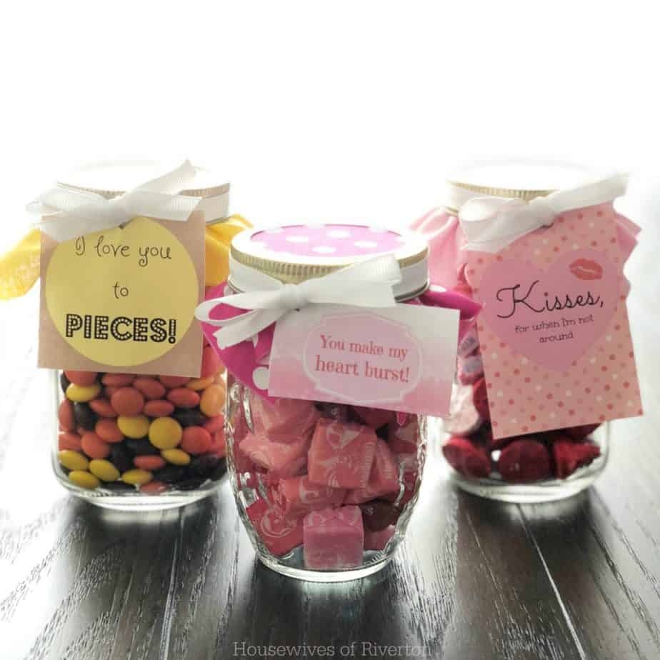 Mason Jar Valentine Candy Gifts Free Printables Creative Housewives