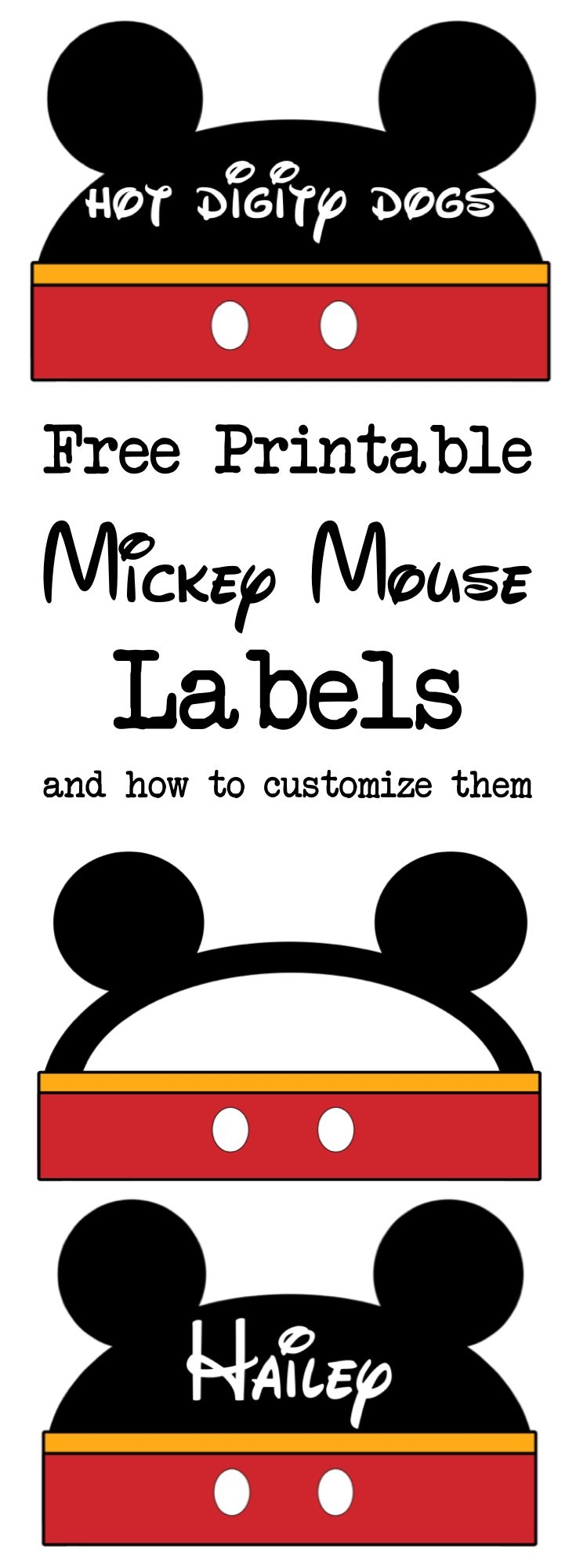 Mickey Mouse Labels Free Printable Paper Trail Design