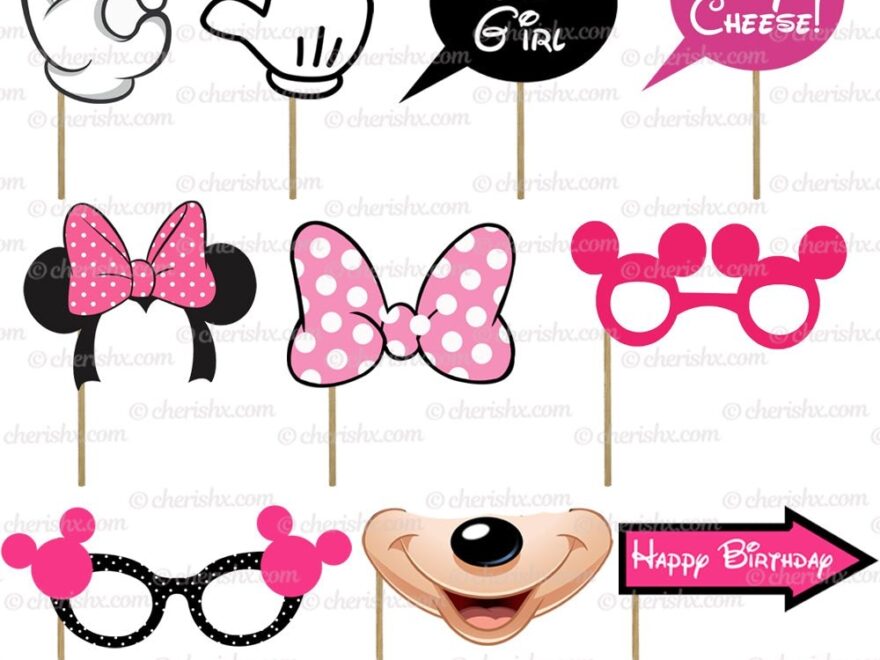 Minnie Photo Booth Party Props Freeshipping CherishX Partystore FrillX