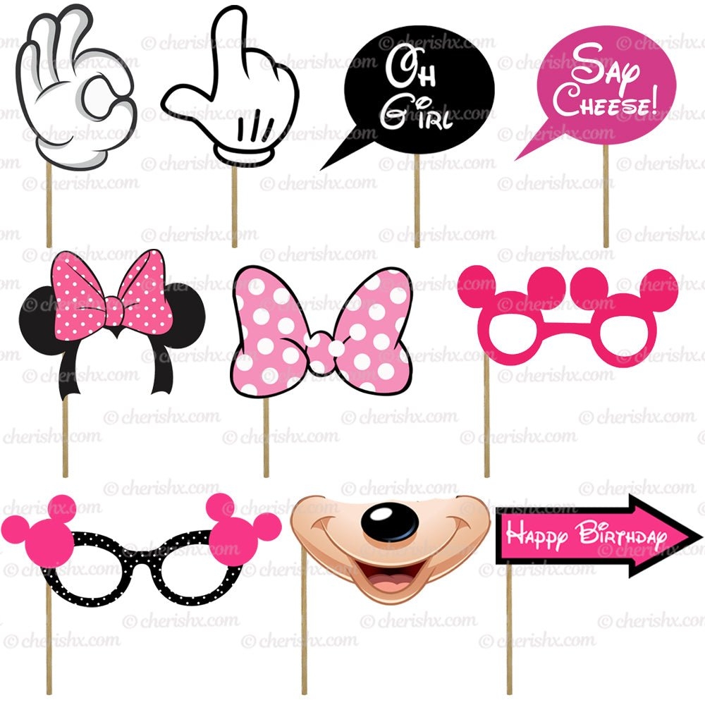 Minnie Photo Booth Party Props Freeshipping CherishX Partystore FrillX